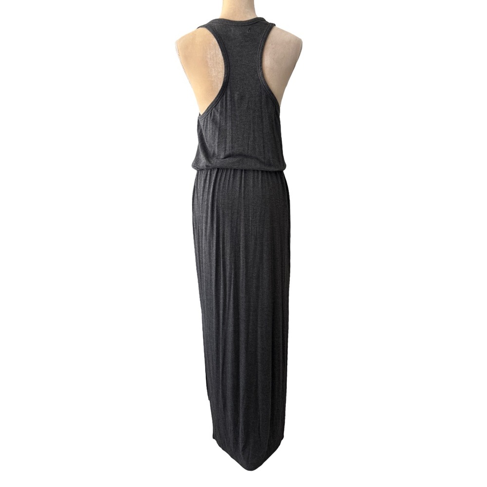Madewell Women’s Sleeveless Racerback Heather Gray Side Slit Maxi Dress Medium - Picture 14 of 15